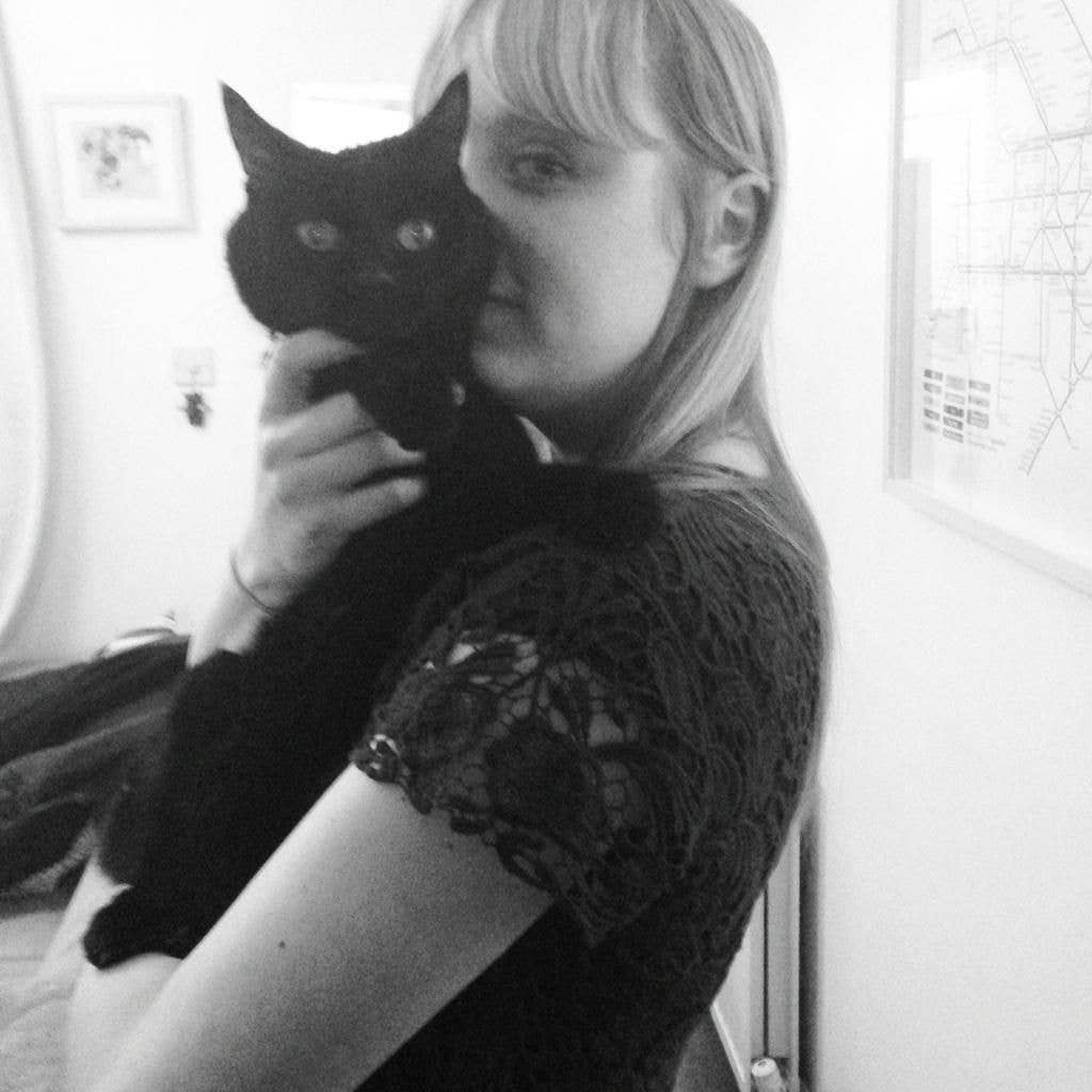Carly with Titania the cat