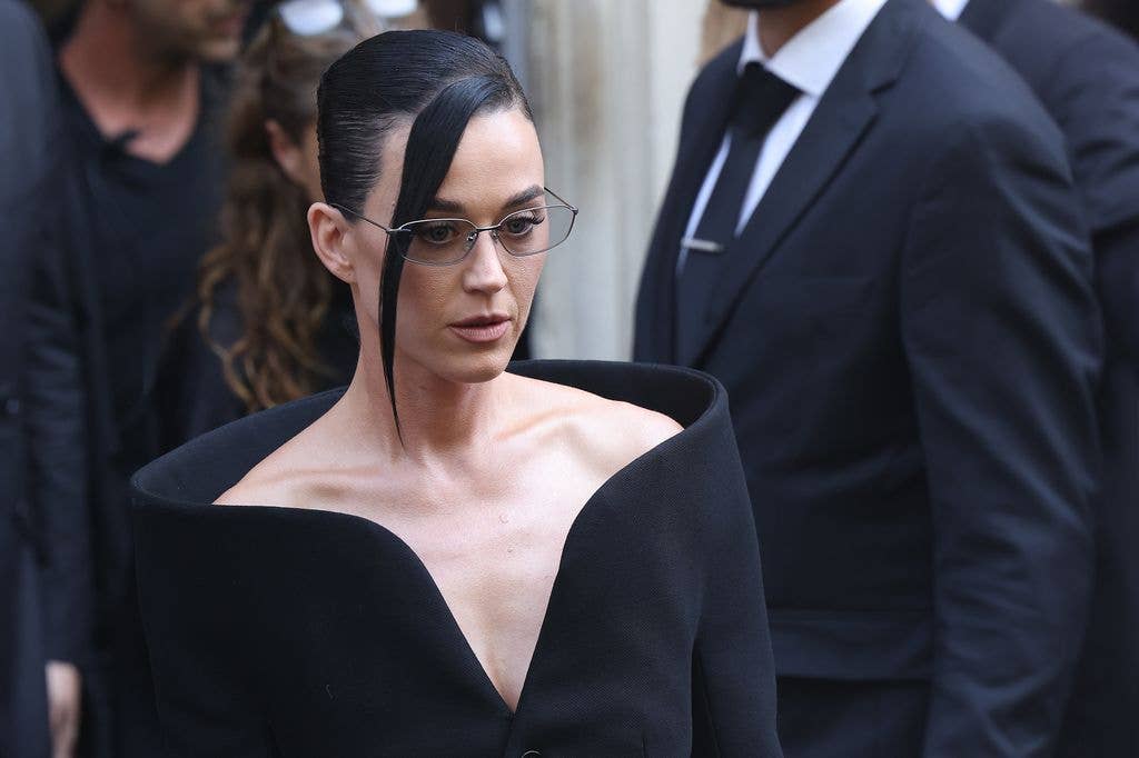Katy Perry attends the Balenciaga Haute Couture Fall/Winter 2025/2026 show as part of Paris Fashion Week on July 09, 2025 in Paris, France