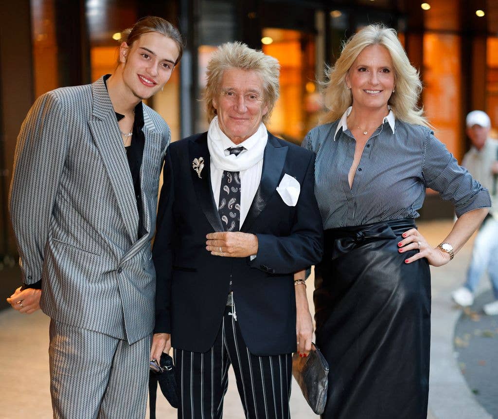 Alastair Wallace Stewart, Sir Rod Stewart and Penny Lancaster 