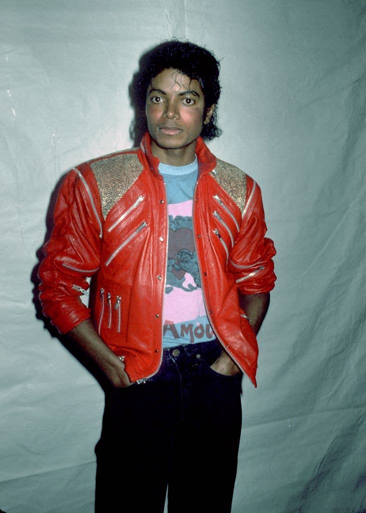 Michael Jackson at the Dreamgirls after-party at Desilu Studios in Culver City, California on March 30, 1983. 