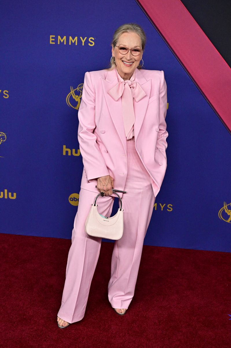 Meryl Streep arrives for the 76th Emmy Awards at the Peacock Theatre at L.A. Live in Los Angeles on September 15, 2024