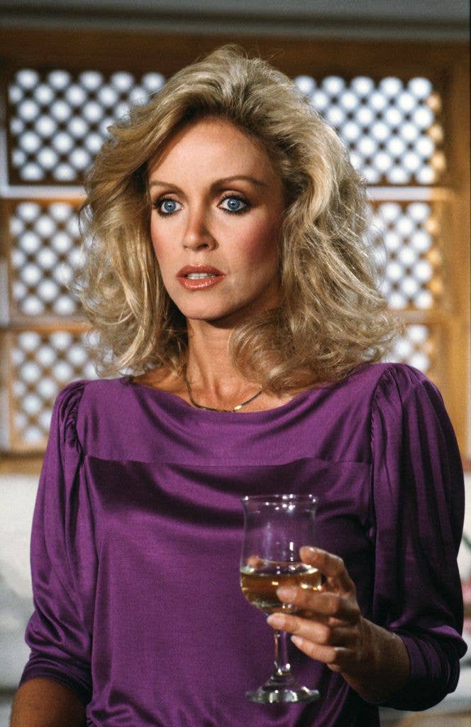 donna mills purple dress knots landing