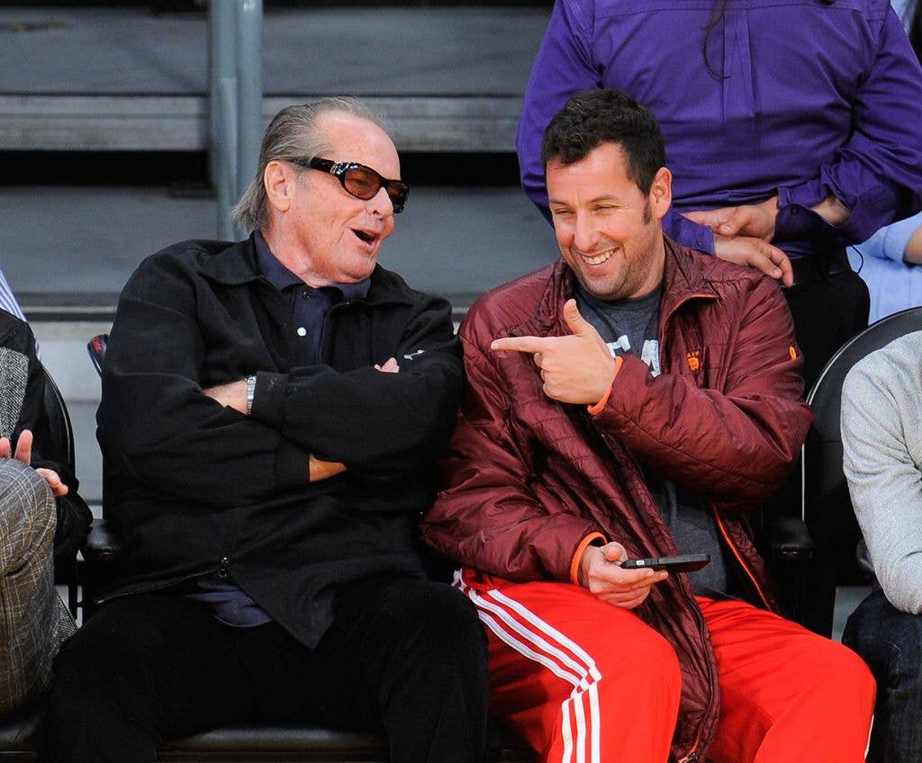 Jack and Adam Sandler courtside for the LA Lakers vs the Houston Rockets
