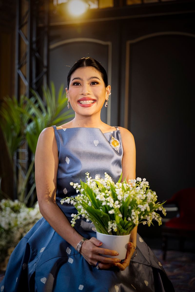 Princess Sirivannavari Nariratana Rajakanya attends the exhibition opening of Chud Thai with traditional National Thai Costumes at Hotel des Indes on April 9, 2026 in The Hague, Netherlands