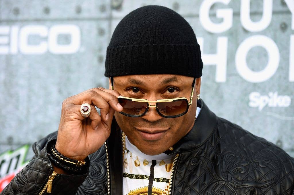 LL Cool J wearing beanie and sunglasses 