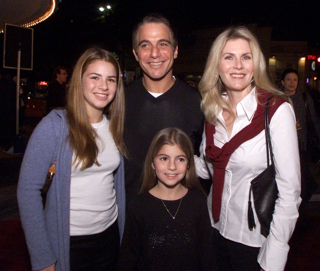 Tony Danza and his ex-wife Tracy with their daughters Katherine and Emily in 2001