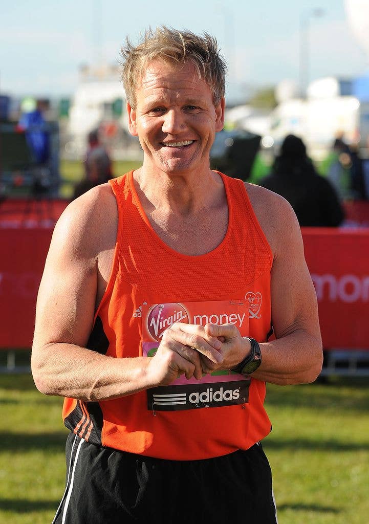 Gordon Ramsay during the Virgin London Marathon 2012