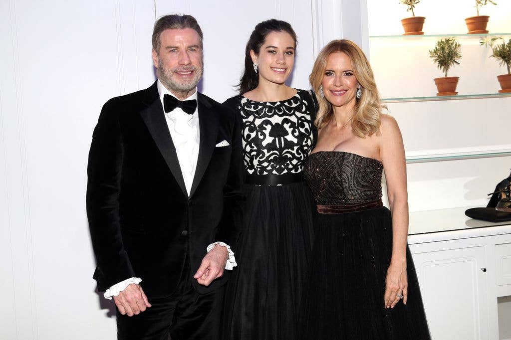 Ella Bleu with her parents, JohnTravolta  and Kelly Preston at the Cannes Film Festival 2018 