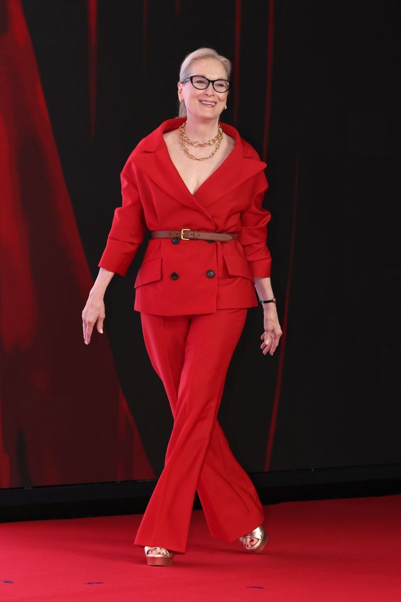 Meryl Streep attends the press conference for the movie "The Devil Wears Prada 2" at the Four Seasons on April 08, 2026 in Seoul, South Korea.