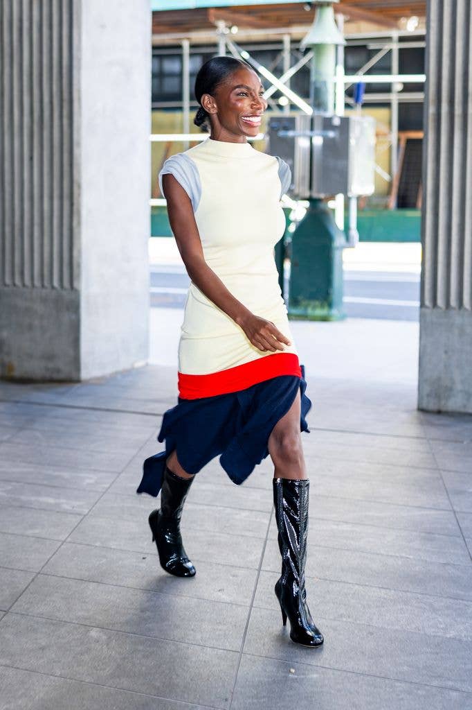 Michaela Coel wearing Loewe