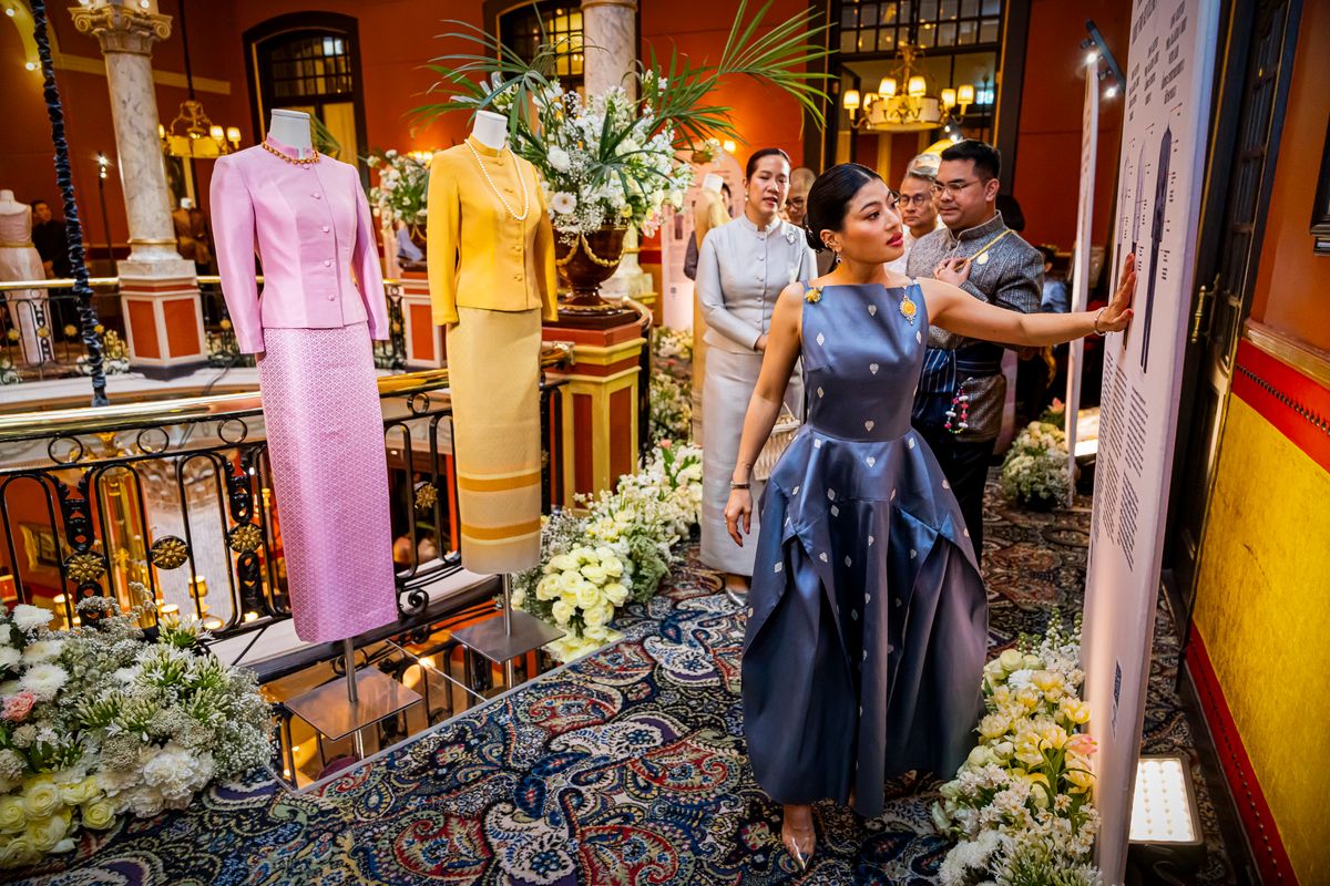 Princess Sirivannavari Nariratana Rajakanya attends the exhibition opening of Chud Thai with traditional National Thai Costumes at Hotel des Indes on April 9, 2026 in The Hague, Netherlands