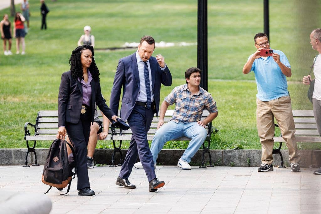 Sonequa Martin-Green as Lena Silver and Donnie Wahlberg as Danny Reagan    Photo Credit: Michele Crowe/CBS 