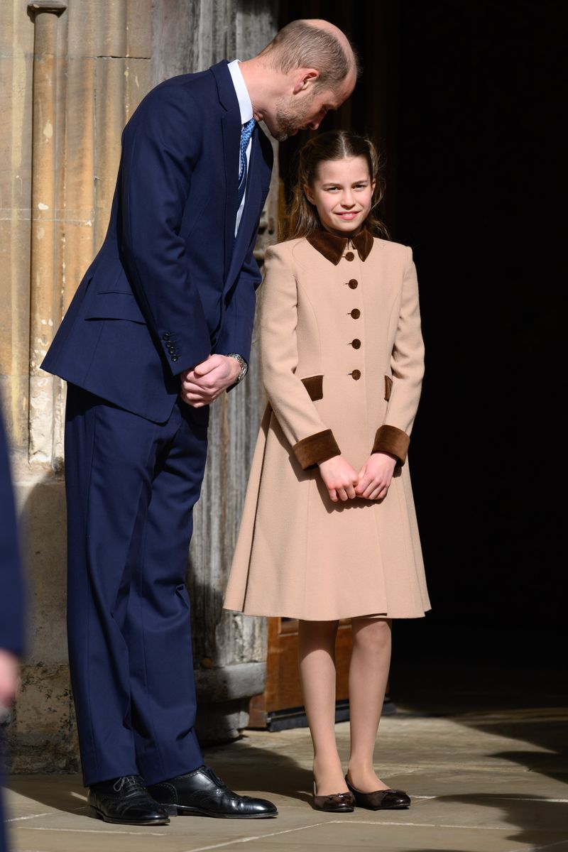 Princess Charlotte's Easter outfit: pastel blue dress royal family, 2026