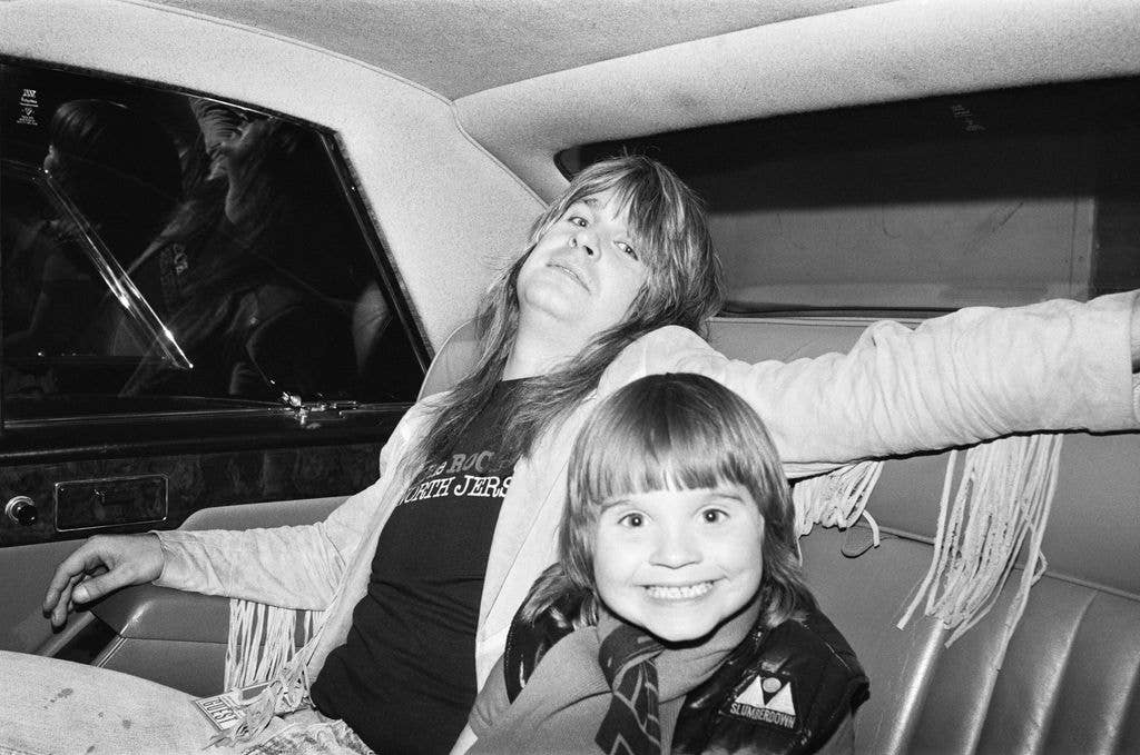 Ozzy pictured in a car with son Louis Osbourne