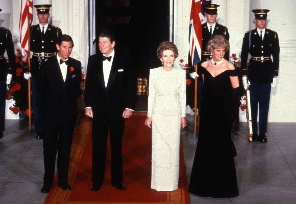 Charles returned to the White House in 1985 with Princess Diana