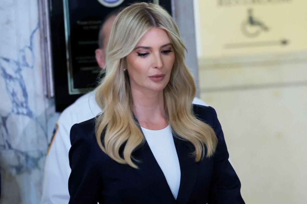  Ivanka Trump exits the courtroom for a lunch break during the civil fraud trial of her father former President Donald Trump at New York State Supreme Court on November 08, 2023 in New York City. Trump, the eldest daughter of the former president, is set to testify as the New York attorney generalâs final witness in the fraud case against her father and familyâs business, in which New York Attorney General Letitia James is seeking $250 million in damages. (Photo by Michael M. Santiago/Getty Images)