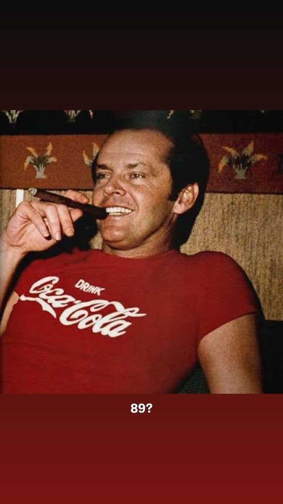 jack nicholson throwback red shirt