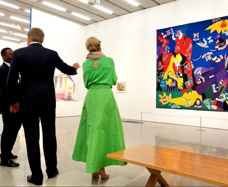 King Willem-Alexander and Queen Máxima of the Netherlands delighted by the artworks on display