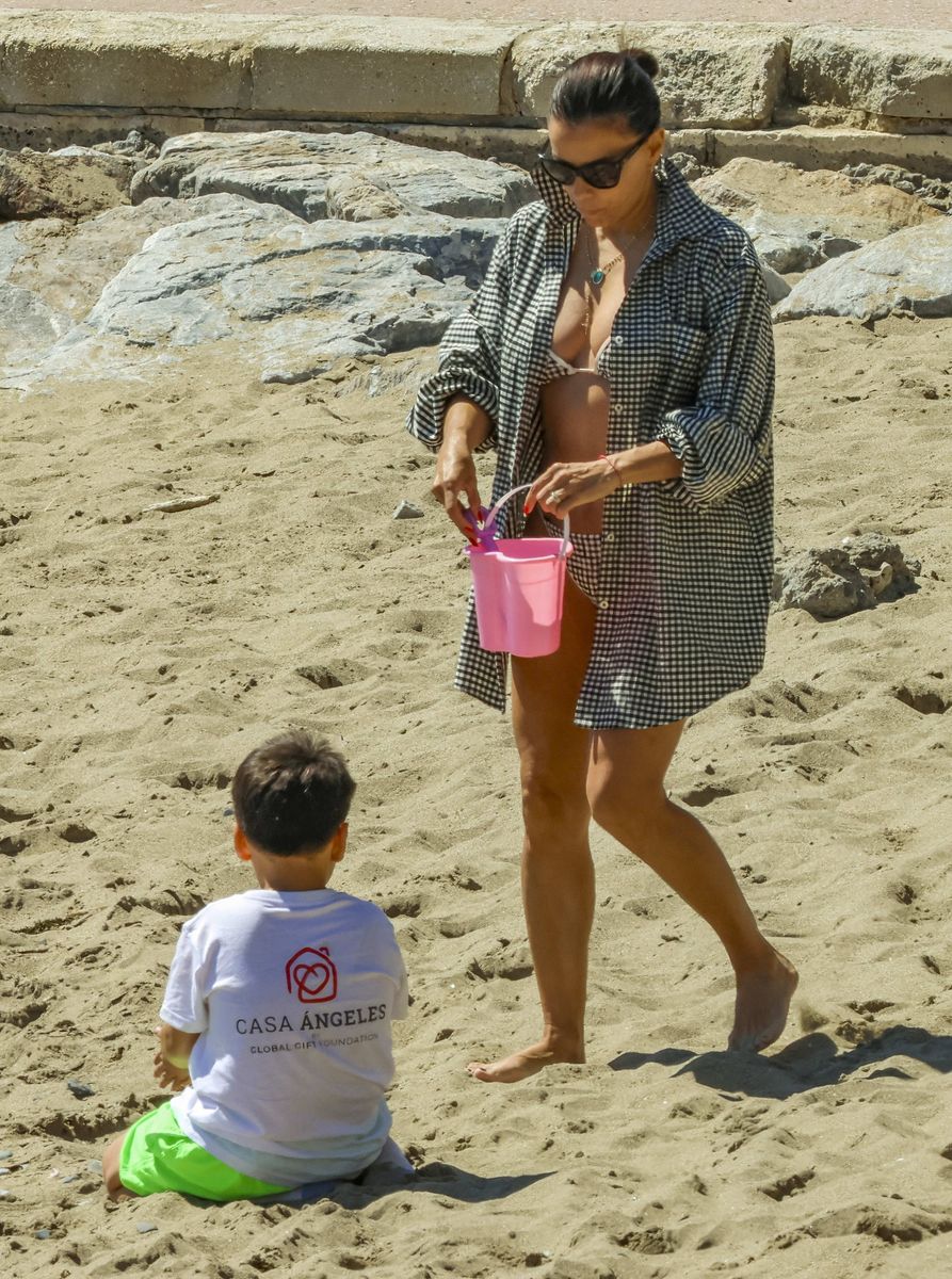 

Eva Longoria was seen enjoying a beach day in Marbella, Spain, alongside her husband José Bastón and friends.