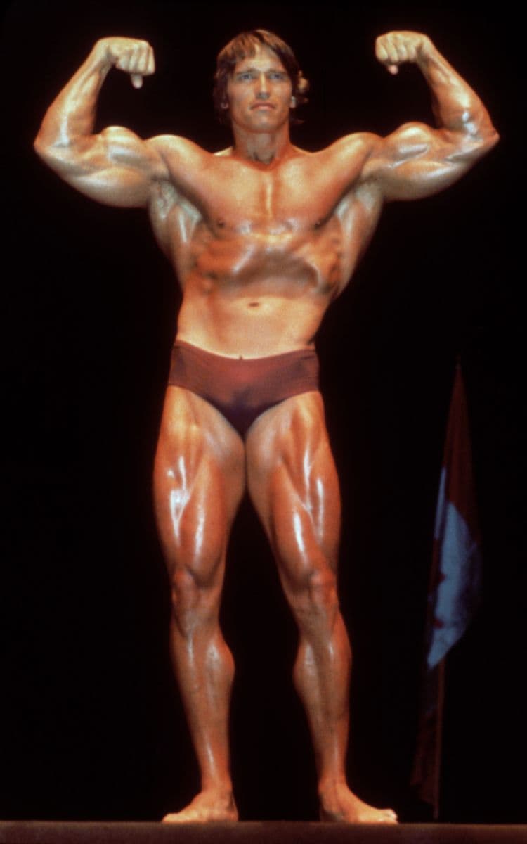 Arnold Schwarzenegger poses in 1980