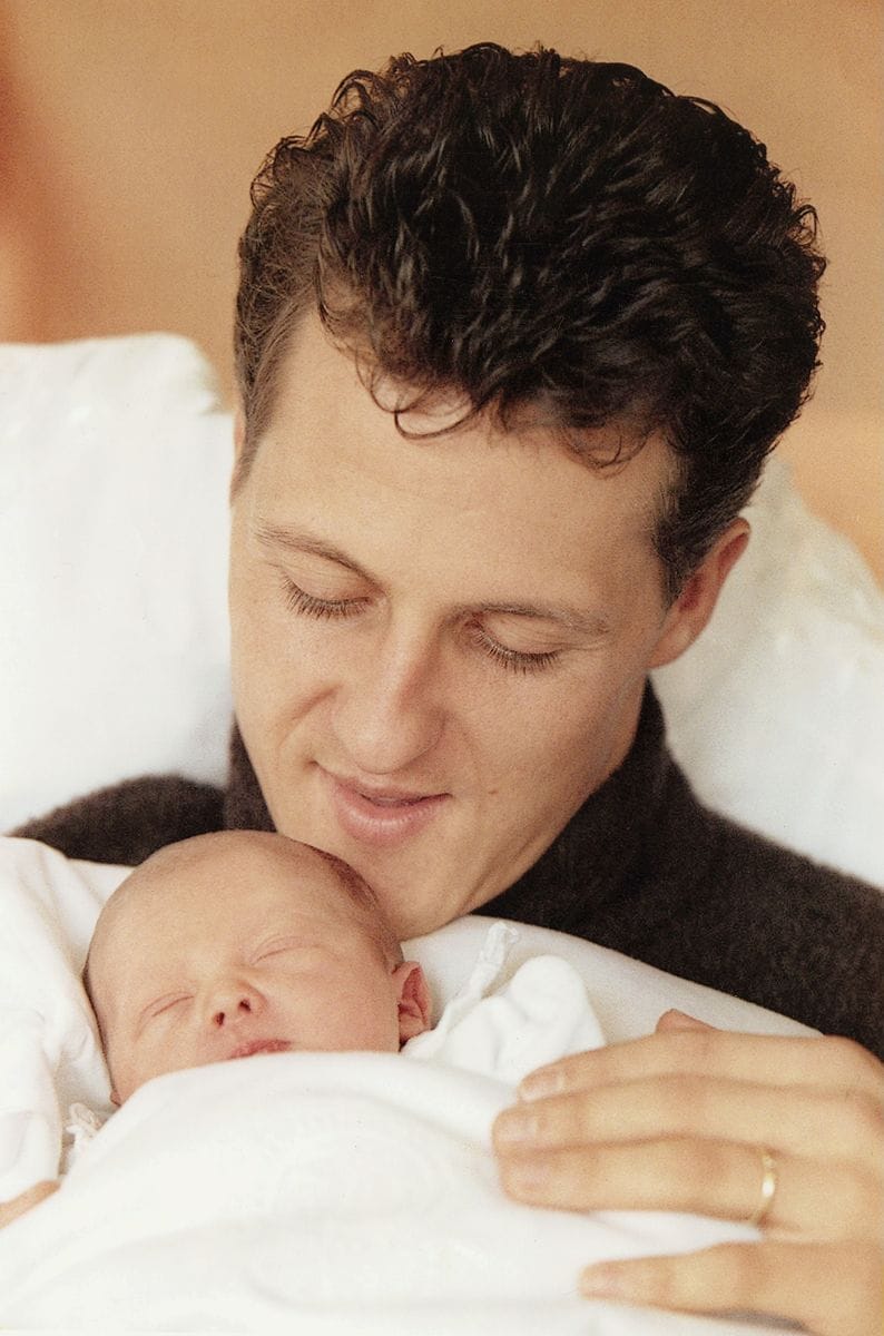 Michael Schumacher with his daughter Gina Maria (23.02.1997)