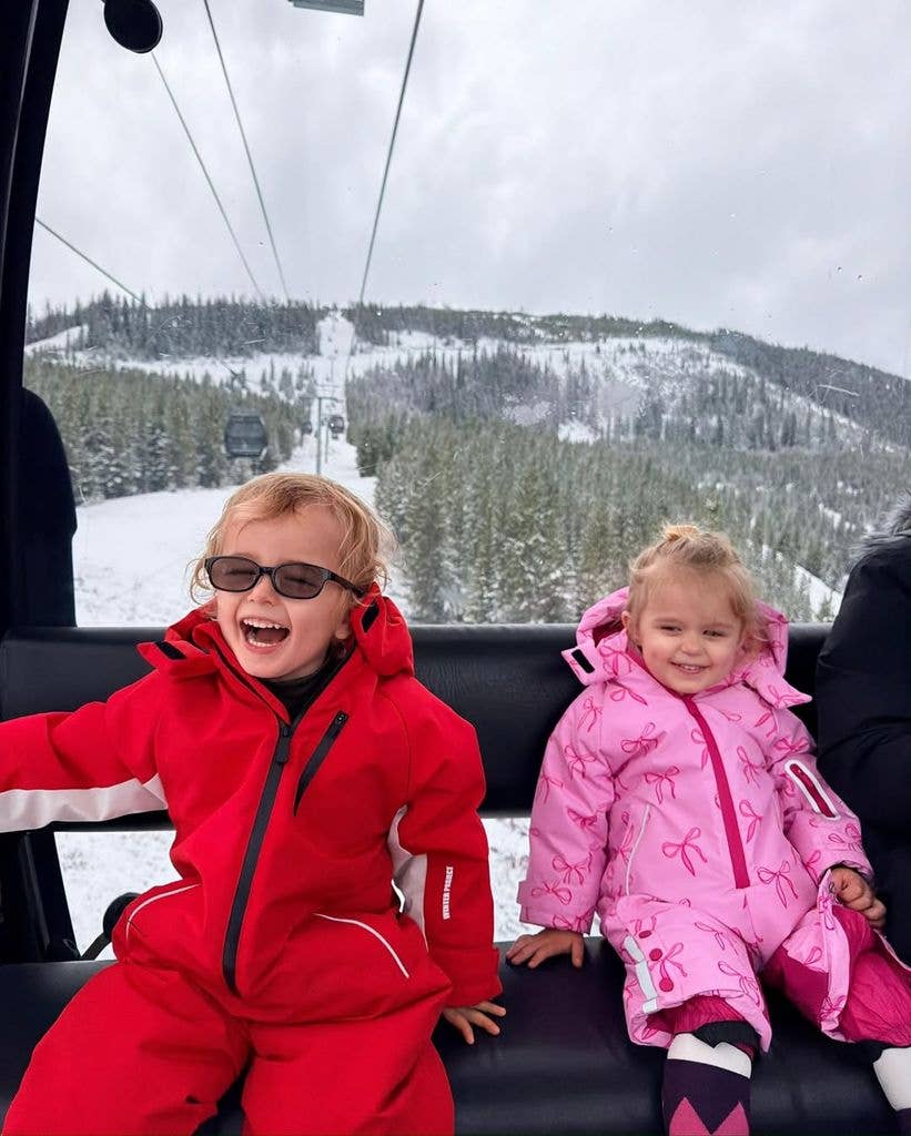 Photos shared by Paris Hilton April 2026 featuring her kids London and Marilyn on vacation in Big Sky, Montana