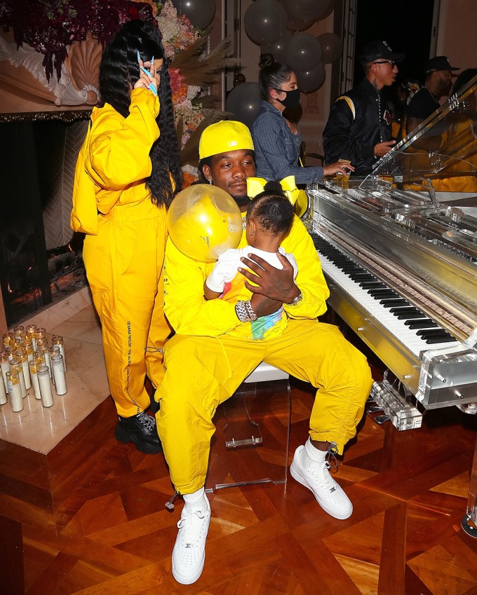 Cardi B steps out with her daughter Kulture to attend a listening party for Teyana Taylor’s new album “The Album”