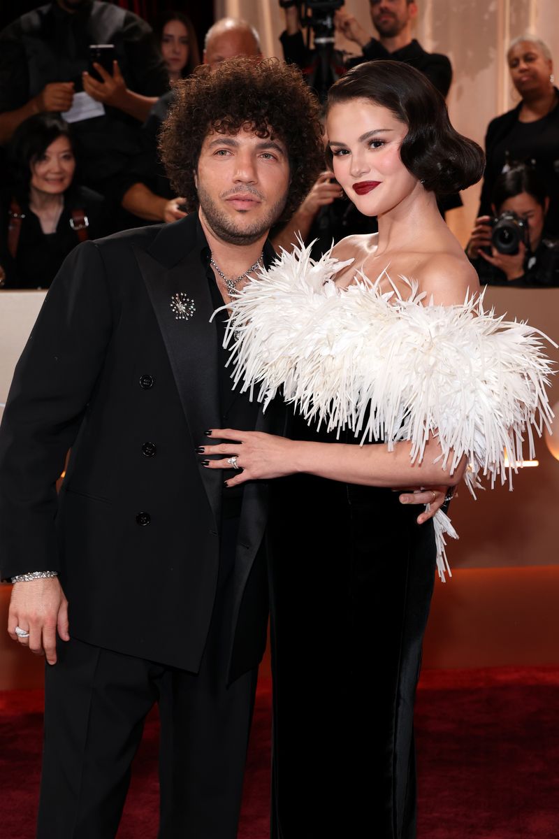 Benny Blanco and Selena Gomez attend the 83rd Annual Golden Globe Awards.