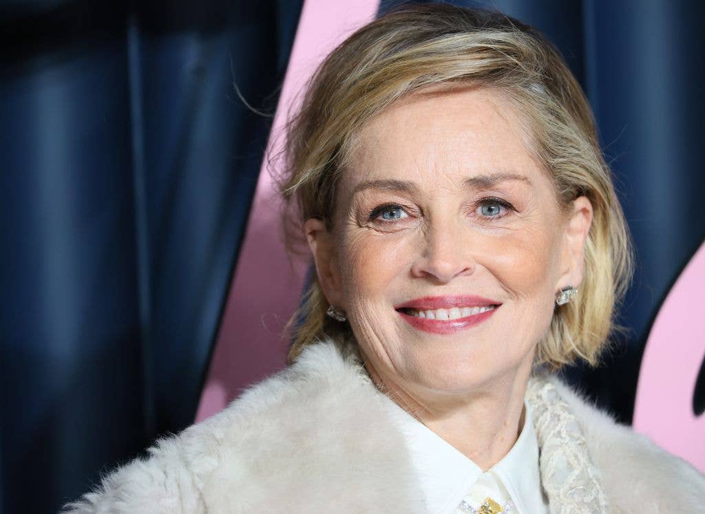 sharon stone red carpet