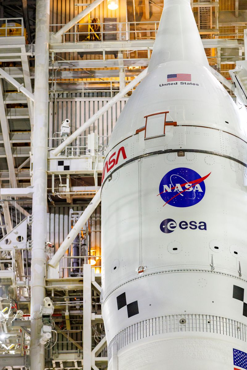 The Artemis 2 Space Launch System rocket