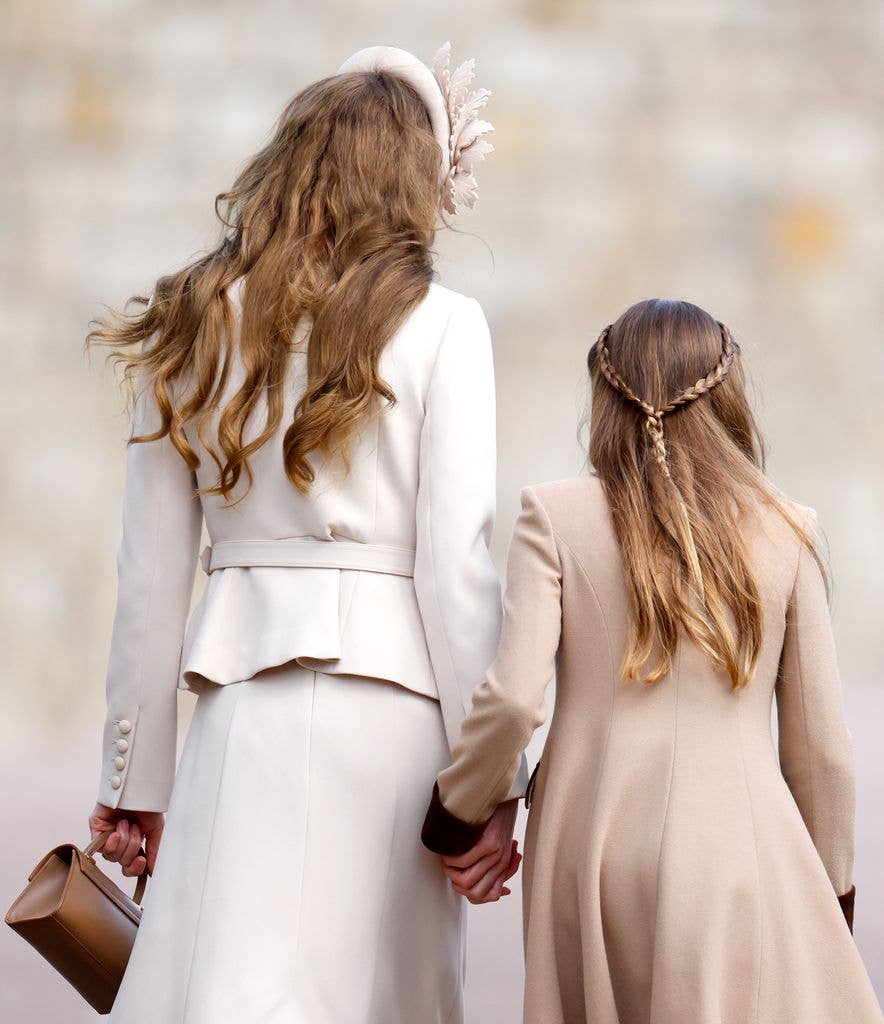 Catherine, Princess of Wales and Princess Charlotte of Wales attend the traditional Easter Sunday Mattins Service at St George's Chapel, Windsor Castle on April 5, 2026 in Windsor