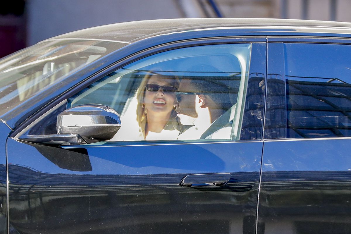 The couple had a quiet date as they stopped for coffees and then headed to Mbappe's home