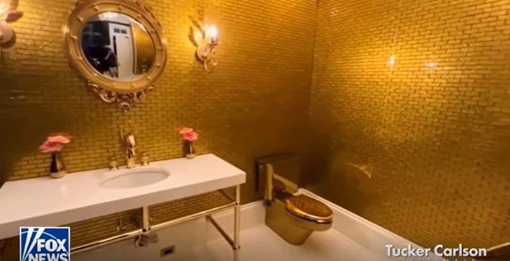 photo of kid rock gold bathroom