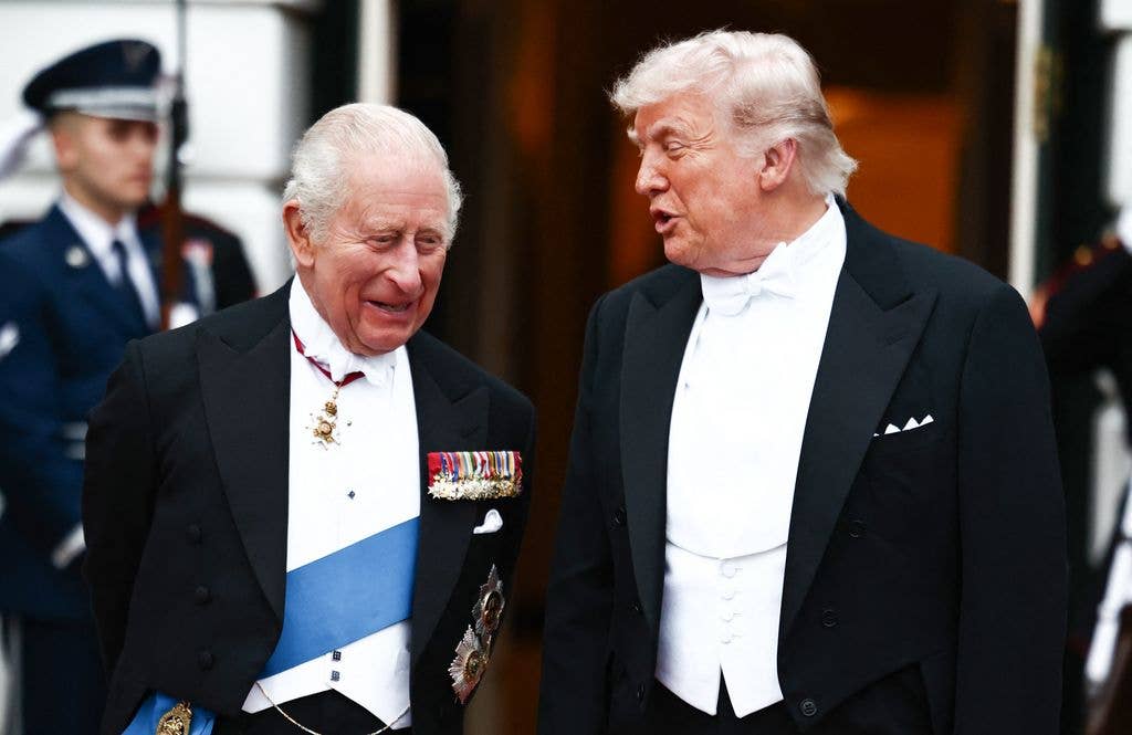 trump charles laughing