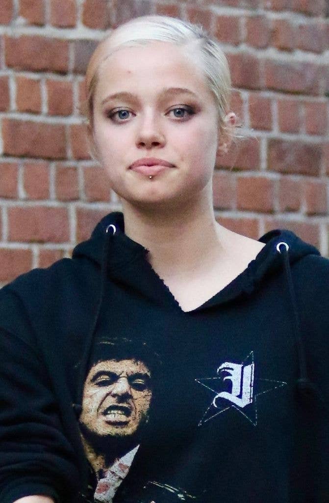  Shiloh Jolie sports a mouth piercing and new hairstyle