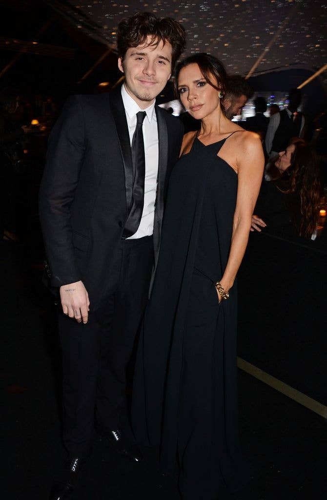 Victoria and Brooklyn Beckham in 2018