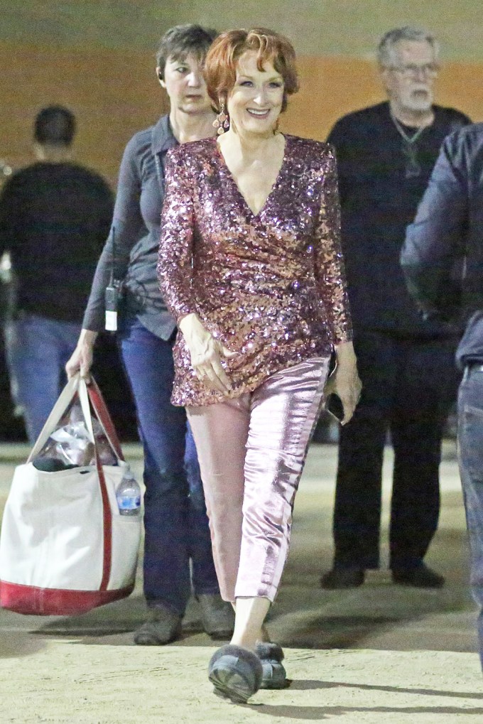 Meryl Streep On The Set Of ‘The Prom’