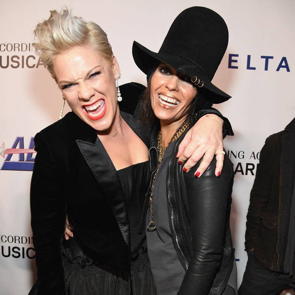 Linda with singer Pink