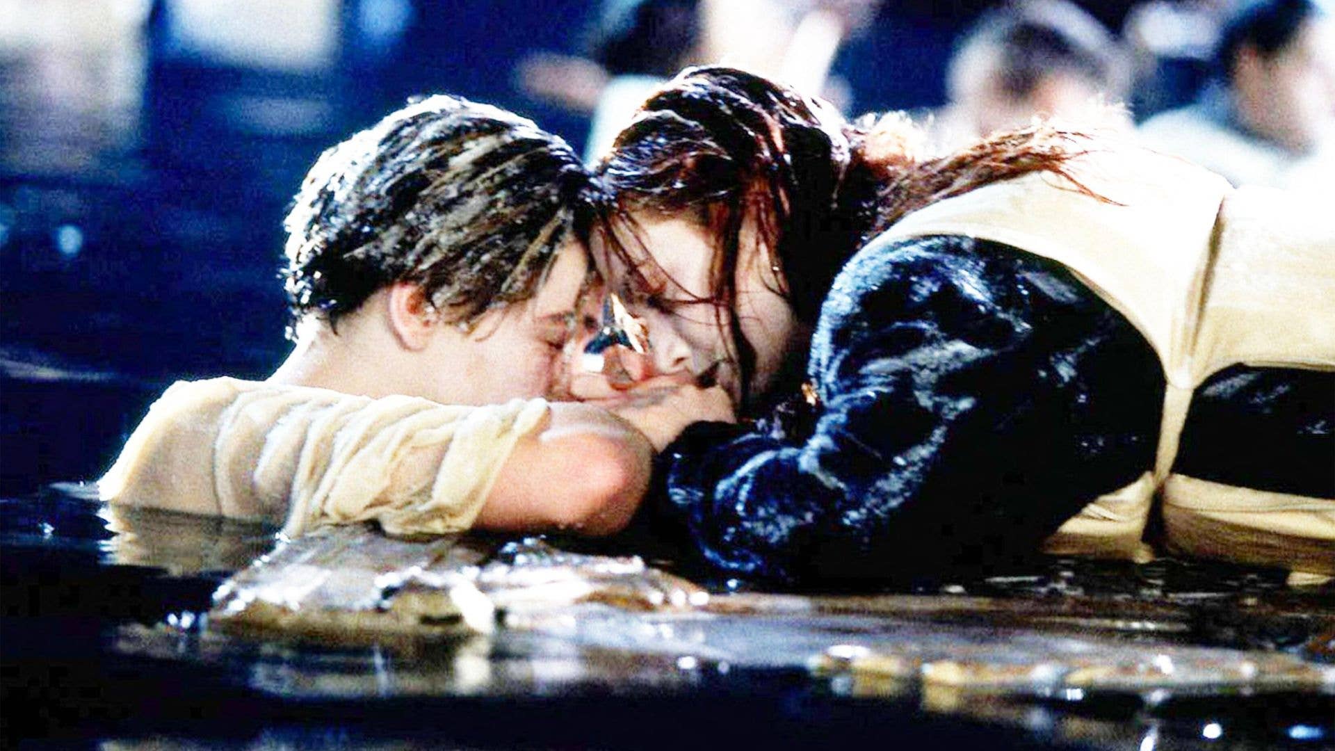 Leonardo DiCaprio and Kate Winslet in a still from Titanic