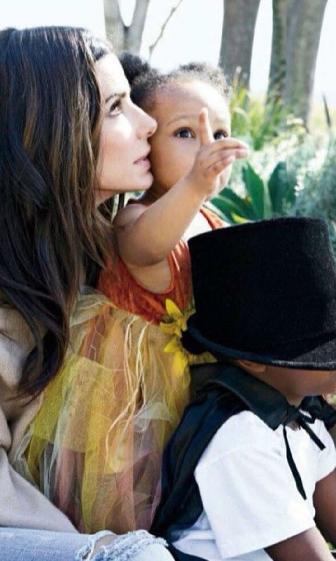 Sandra Bullock shared a rare photo of her kids, Louis and Laila