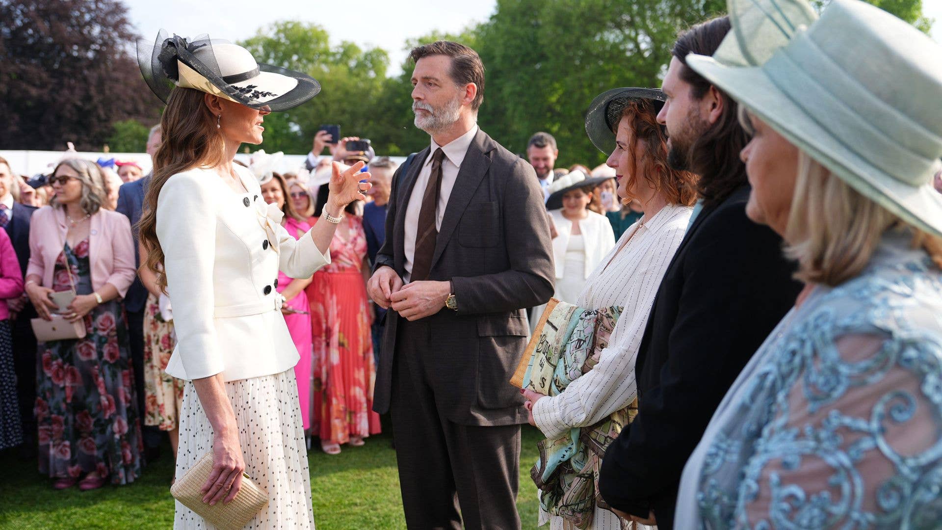 Kate Middleton talking to Patrick Grant