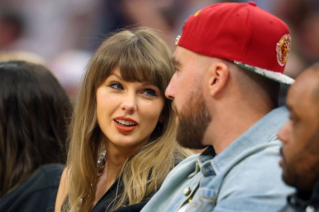 Taylor is living her best life too and recently attended Game Three between the New York Knicks and the Cleveland Cavaliers with her fiancé Travis Kelce 