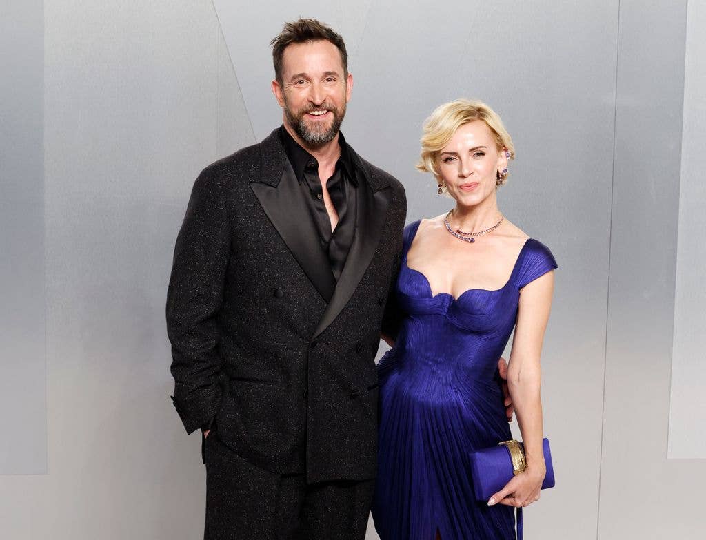 Noah Wyle and Sara Wells attend the 2026 Vanity Fair Oscar Party hosted by Mark Guiducci at Los Angeles County Museum of Art on March 15, 2026 in Los Angeles, California. (Photo by Taylor Hill/FilmMagic)