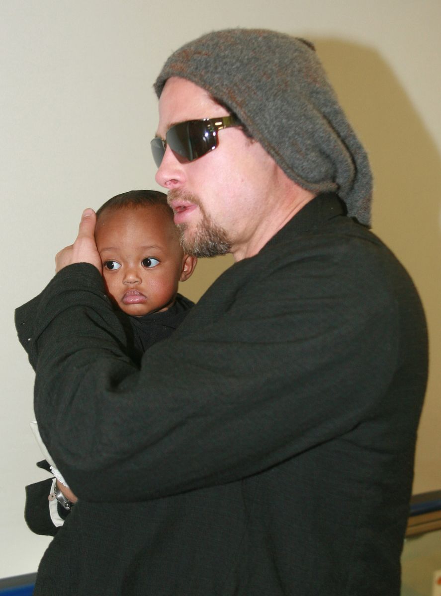 Brad Pitt and a baby Zahara