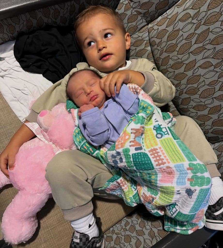 Josh's two children with wife Audra