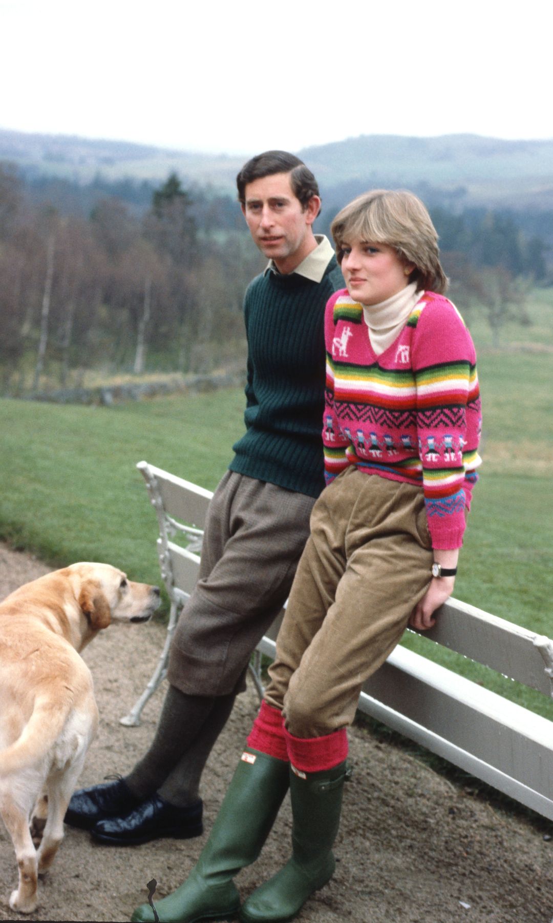 Charles and Diana alongside Harvey in 1981