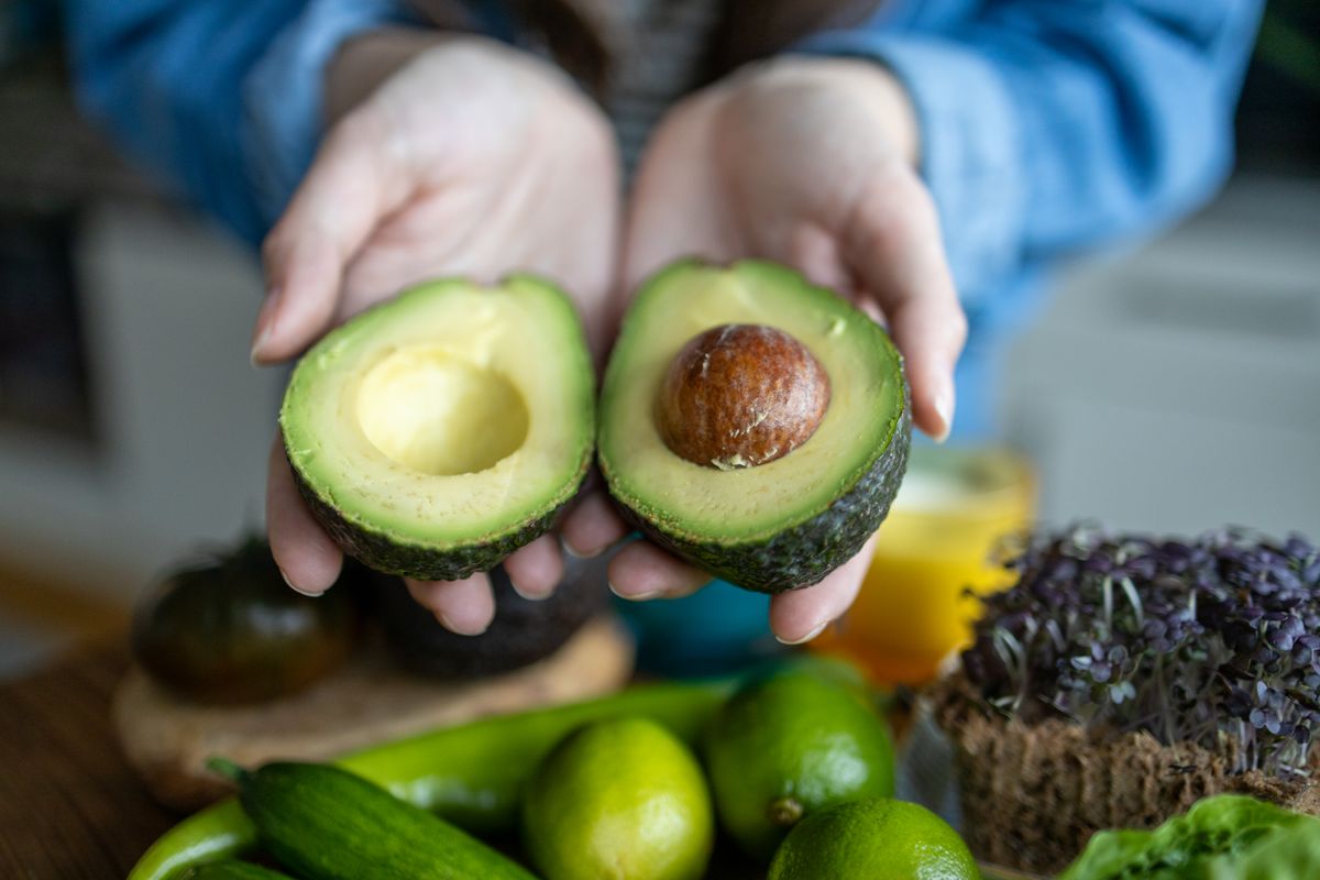 Avocado is a superfood. Nutrient rich world of superfoods. 
