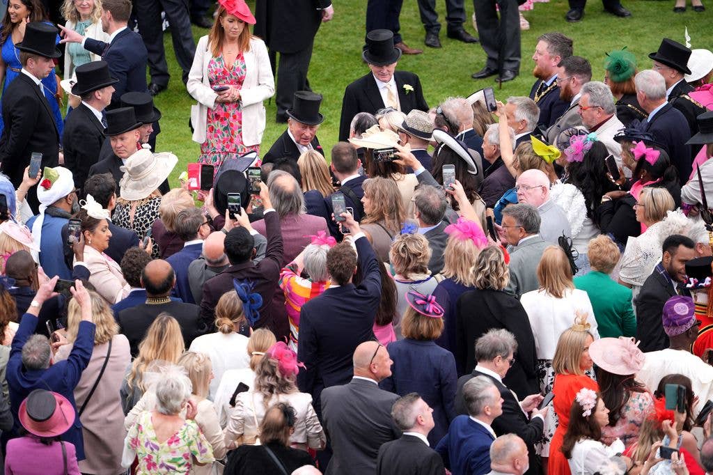 guests at garden party 