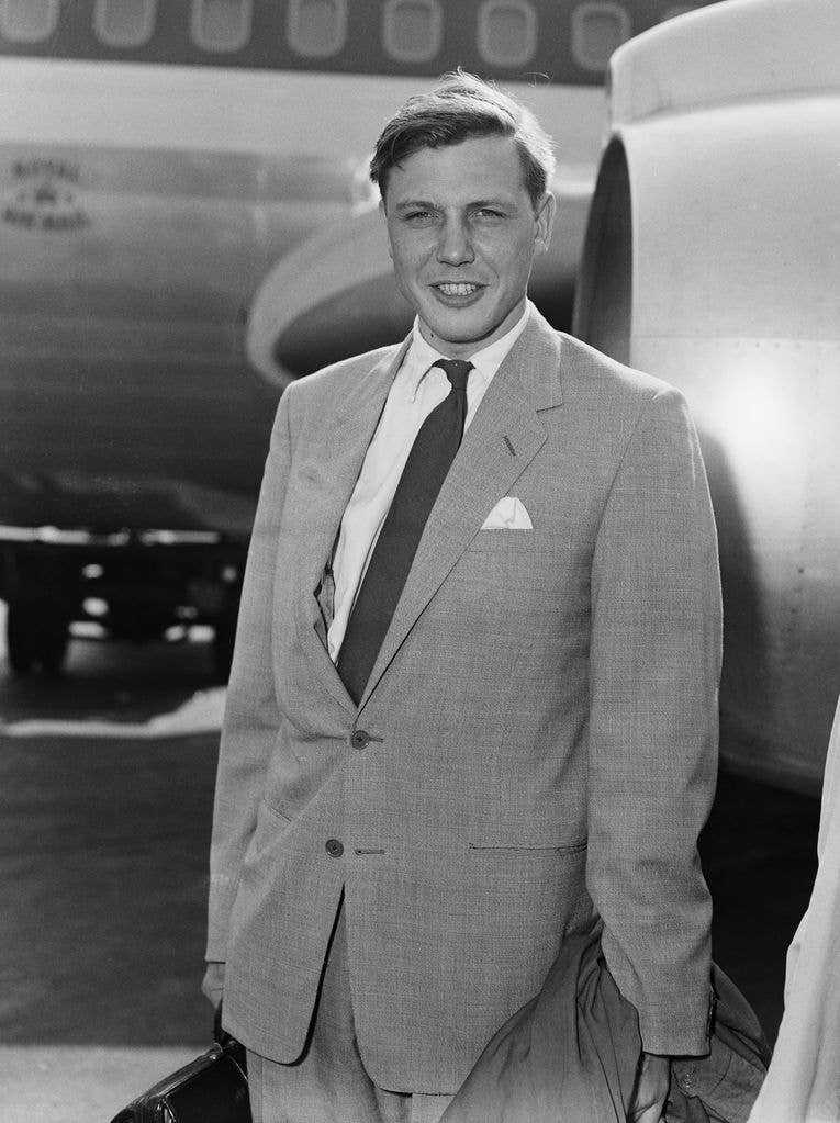 David Attenborough pictured in 1959