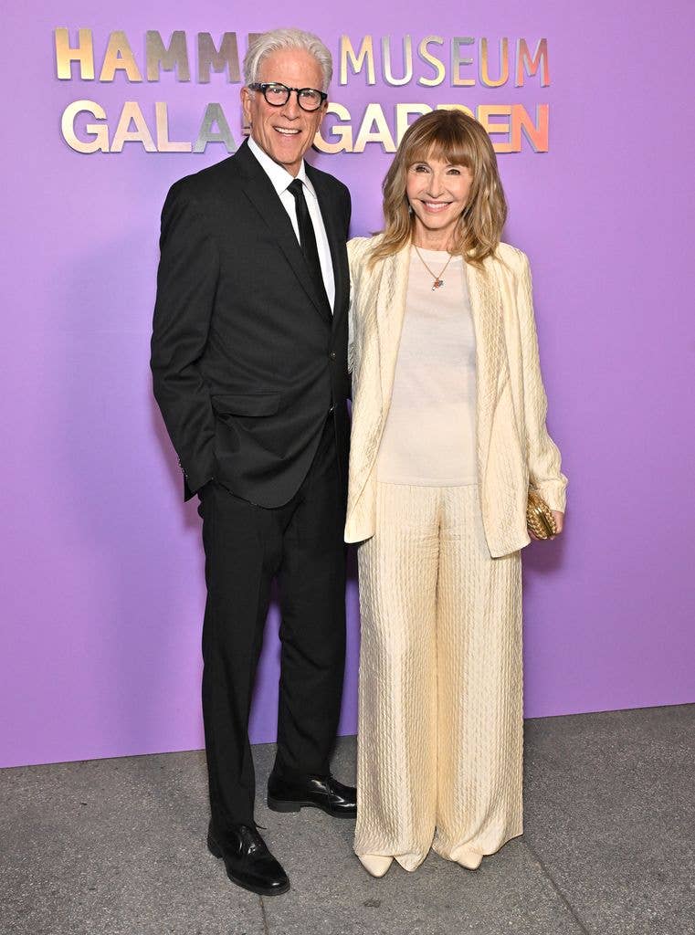 Ted Danson in black suit and Mary Steenburgen in ivory blazer at the 20th Annual Hammer Museum Gala in the Garden at the Hammer Museum in Los Angeles